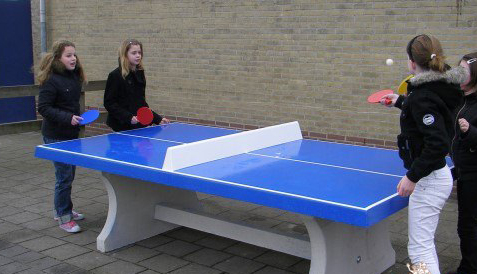 Grootste Niet verwacht Bezwaar Tafeltennistafel-blauw-recht-buiten - Voetbalcourt